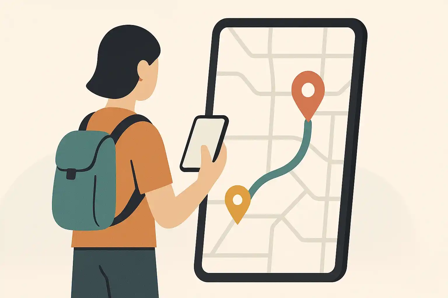 A user checks location updates on a digital map.
